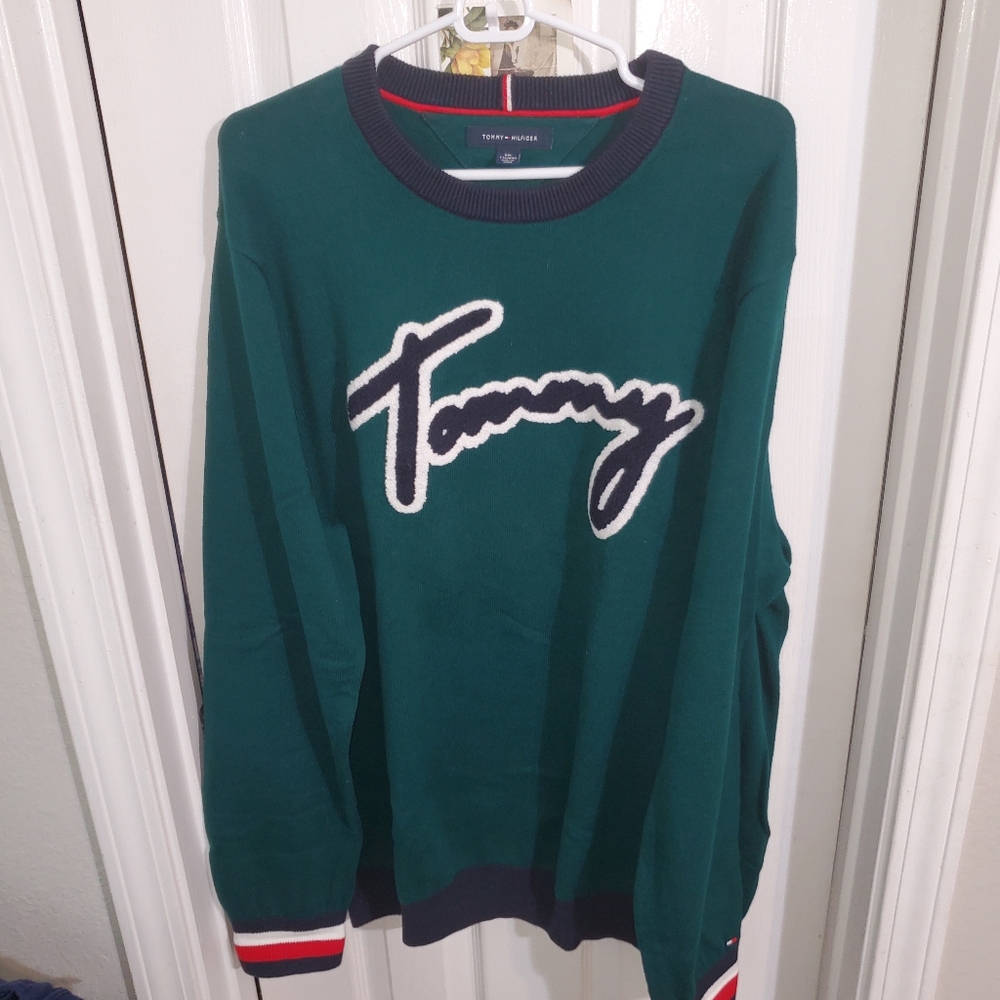 Green Crewneck Sweatshirt with Logo